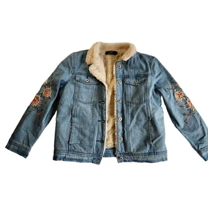 Penny Lane Bohemian Jeansjacke blau Jeans bestickt Knopfleiste M - Bild 1 von 9