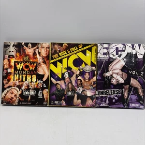 WCW ECW Wrestling DVD Lot Best Of NItro, Rise and Fall WCW, ECW Unleashed Vol 2 - Picture 1 of 10