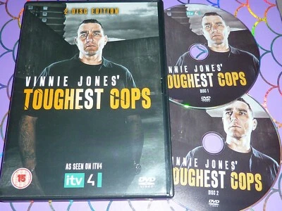 VINNIE JONES' TOUGHEST COPS 2 DISC DVD UNPLAYED REGION 2 - Image 1 of 2