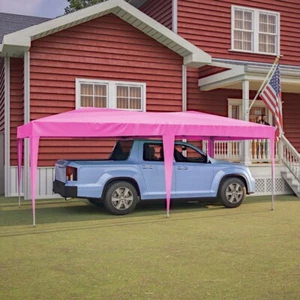 10x20Ft Large Pop Up Canopy Tent w/6 Sand Bags,6 Ropes &12 Stakes,1 Carry Bag - Picture 1 of 14