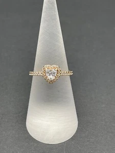 Ladies 14ct Yellow Gold Pandora Heart Ring (Pre-Owned) - Picture 1 of 8