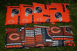 Cornhole Bean Bags Set of 8 ACA Regulation Bags CHICAGO BEARS - Picture 1 of 2