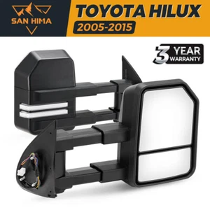 San Hima Extendable Towing Mirrors for Toyota HILUX 2005-2015 N70 - Picture 1 of 12