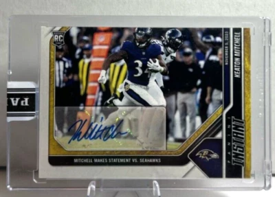 Keaton Mitchell 2023 Panini Instant Gold Auto SP Variation /10 *SEALED* RAVENS - Image 1 of 2