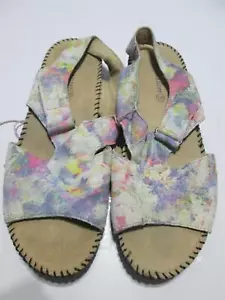 Naturalizer Womens Size 8,5 M Sandals Lilac Leather Upper Hook & Loop Closure - Picture 1 of 9