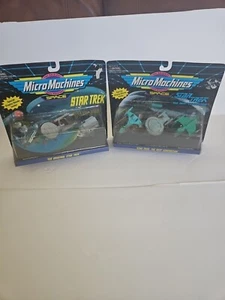 2~MICRO MACHINES SPACE STAR TREK U.S.S. ENTERPRISE NCC 1701, SPACE STATION K-7  - Picture 1 of 7