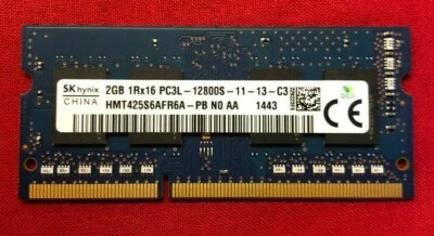 SKHYNIX 2GB 1Rx16 PC3L-12800S RAM MEMORY HMT425S6AFR6A-PB - Image 1 of 3