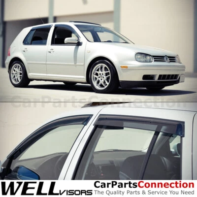 Visera lateral de ventana WellVisors 99-05 para Volkswagen Golf MK4 hatchback deflectores Foto 1 de 4