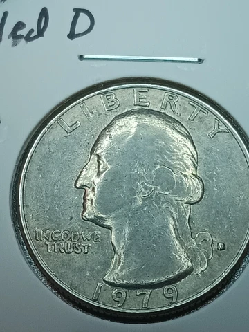 1979 D Washington Quarter Filled D Mint Mark Error Cover