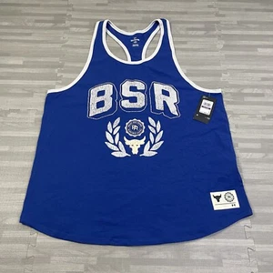 Under Armour Project Rock BSR Mens 2XL 1376942 Tank Top Muscle Shirt Blue $45 - Picture 1 of 8