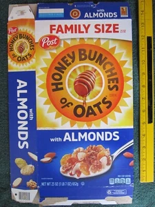 MT POST Cereal Box 1992 HONEY BUNCHES OF OATS with Almonds Z108-34 - Picture 1 of 2