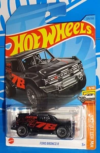 Hot Wheels 2023 HW Hot Trucks #225 Ford Bronco R Black w/ BLs - Picture 1 of 2