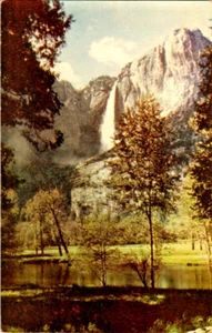 Cartolina postale non spedita Yosemite Falls nella Yosemite Valley California - Foto 1 di 2