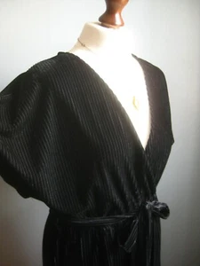 NEW LOOK Jump Suit Velvet Black 12 play suit sexy evening wide leg stretch fit - Picture 1 of 10