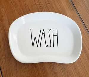 RAE DUNN by Magenta "WASH" Soap Dish Tray White NWOT - Picture 1 of 3