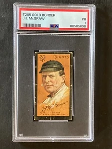 1911 T205 Gold Border John J. McGraw PSA 1 - Picture 1 of 2