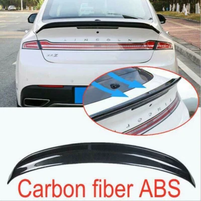 Carbon Fiber ABS For Lincoln MKZ 2013-2021 Rear Tail Trunk Spoiler Wing Lip Trim - Imagem 1 de 4