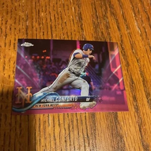METS MICHAEL CONFORTO 2018 TOPPS CHROME #136 Pink Refractor - Imagen 1 de 3