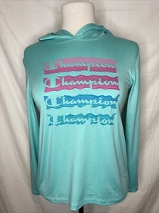 Champion Authentic Athletic Hooded T-Shirt Damen 14/16 blau - Bild 1 von 7