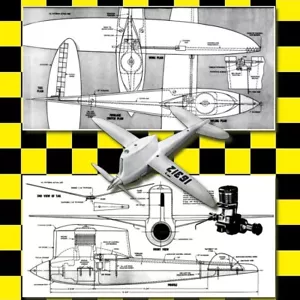 Piani modello aereo 20": tutti i piani della linea di controllo americana velocità balsa Bob Lauderdale - Foto 1 di 9