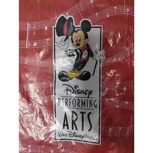 Disney Performing Arts Mickey Mouse Music Note Drawstring Backpack Tote Bag NEW