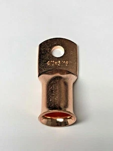 4/0 AWG 5/16 Hole Cable Ring Lug Terminal Copper Battery Terminal Gauge 5 Pack - Picture 1 of 2