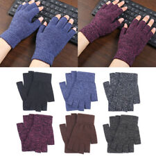 Woolen Knitting Fingerless Gloves Outdoor Warm Cycling Driving Mittens 1 Pairs