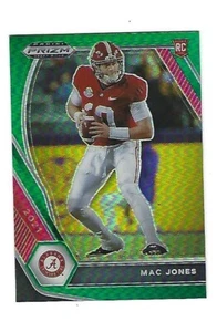 Mac Jones 2021 Panini Prizm Draft Pick Rookie Green Prizm Card, # 104, Alabama - Picture 1 of 2