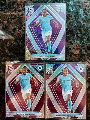 Raheem Sterling 2020-21 Panini Chronicles (3) Spectra Purple Mojo Prizms #5 - Image 1 of 2