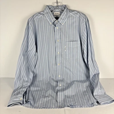 Faconnable Men's Classique 16.5 42 L Blue Striped Dress Shirt 100% Cotton - Image 1 of 4