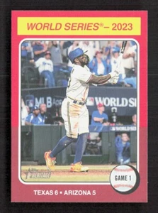 2024 TOPPS HERITAGE 471 Texas Rangers Adolis Garcia FRONTERA ROJA Objetivo Exclusivo - Imagen 1 de 2