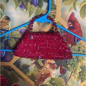 Erickson Beamon crystal beaded red small bag