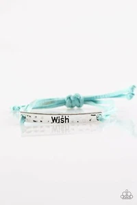Pulsera estilo urbano de gamuza azul Careful What You Wish For tira de cuerda paparazzi  - Imagen 1 de 1