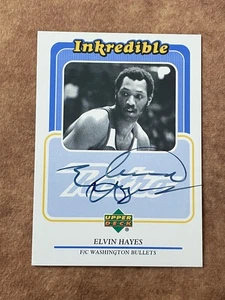 1999 Upper Deck Inkredible Basketball Auto Card Elvin Hayes #EH Bullets - Picture 1 of 3