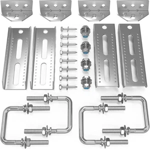 4 PCS Galvanized Swivel 8" Boat Trailer Top Bunk Brackets for 3x3" 2x3" 1.5x3" - Picture 1 of 8