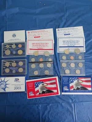 2003 US Proof & Uncirulated P & D Sets COA - Image 1 of 4