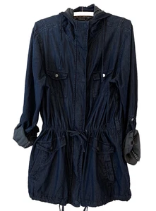 Torrid Damen Jacke Utility Navy Blau Kapuze Full Zip Gr. 1 Taschen Komfort - Bild 1 von 11