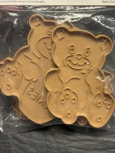 Wilton Cuddly Teddy Bears tagliabiscotti marrone NOS vintage 1990 borsa mai aperta - Foto 1 di 6
