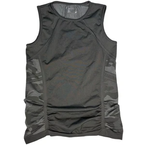 Athleta Tank Top Women’s M Gray  Sleeveless Ruched Side Stretch Athletic Gym - Picture 1 of 7
