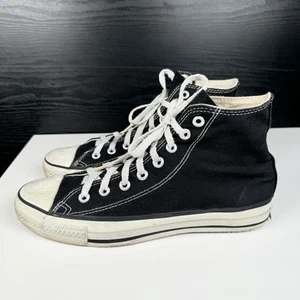 Scarpe alte vintage anni 90 Converse Chuck Taylor made in USA nere - uomo 9 - Foto 1 di 16