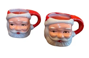 Vintage Ross 4 Santa Candle Lites Tassen Porzellan handverziert Japan selten MCM - Bild 1 von 18
