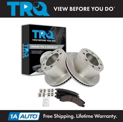 Kit de pastillas de freno trasero y rotor TRQ para Chevrolet Express 3500 GMC Savana 3500 2009 Foto 1 de 4