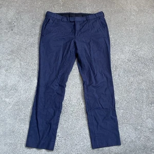 Z Zegna Anzughose 52C Herren grau Wolle kariert flache Vorderseite maßgeschneidert - Bild 1 von 8