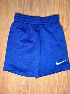 Nike Dri Fit Shorts Kids Youth 4T 3-4 YRS Blue Mesh - Picture 1 of 7