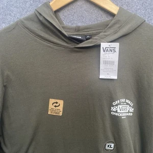 Vans Off The Wall Hoodie Shirt Mens XL Long Sleeve Skateboard Army Green NWT - Picture 1 of 14
