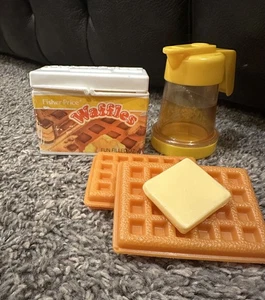 Vintage Fisher Price Fun With Food Waffle Syrup Play Food Set 1987 - Picture 1 of 5