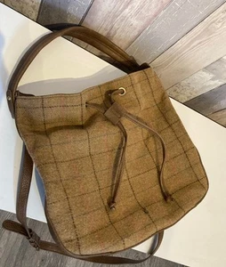 Joules Beau Handtasche Schultertasche braun Tweed Wolle guter Zustand - Bild 1 von 6