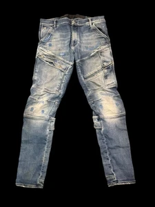 Pantalones de mezclilla G Star RAW para hombre 36x34 azul AirBlaze 3D pierna ajustada súper elásticos - Imagen 1 de 19