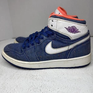 Nike Air Jordan 1 Retro Jungen Größe 7Y Blau Weiß Sportschuhe Sneaker Jahr2015 - Bild 1 von 11