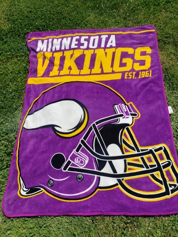 Minnesota Vikings Large Soft Fleece Throw Blanket Cover